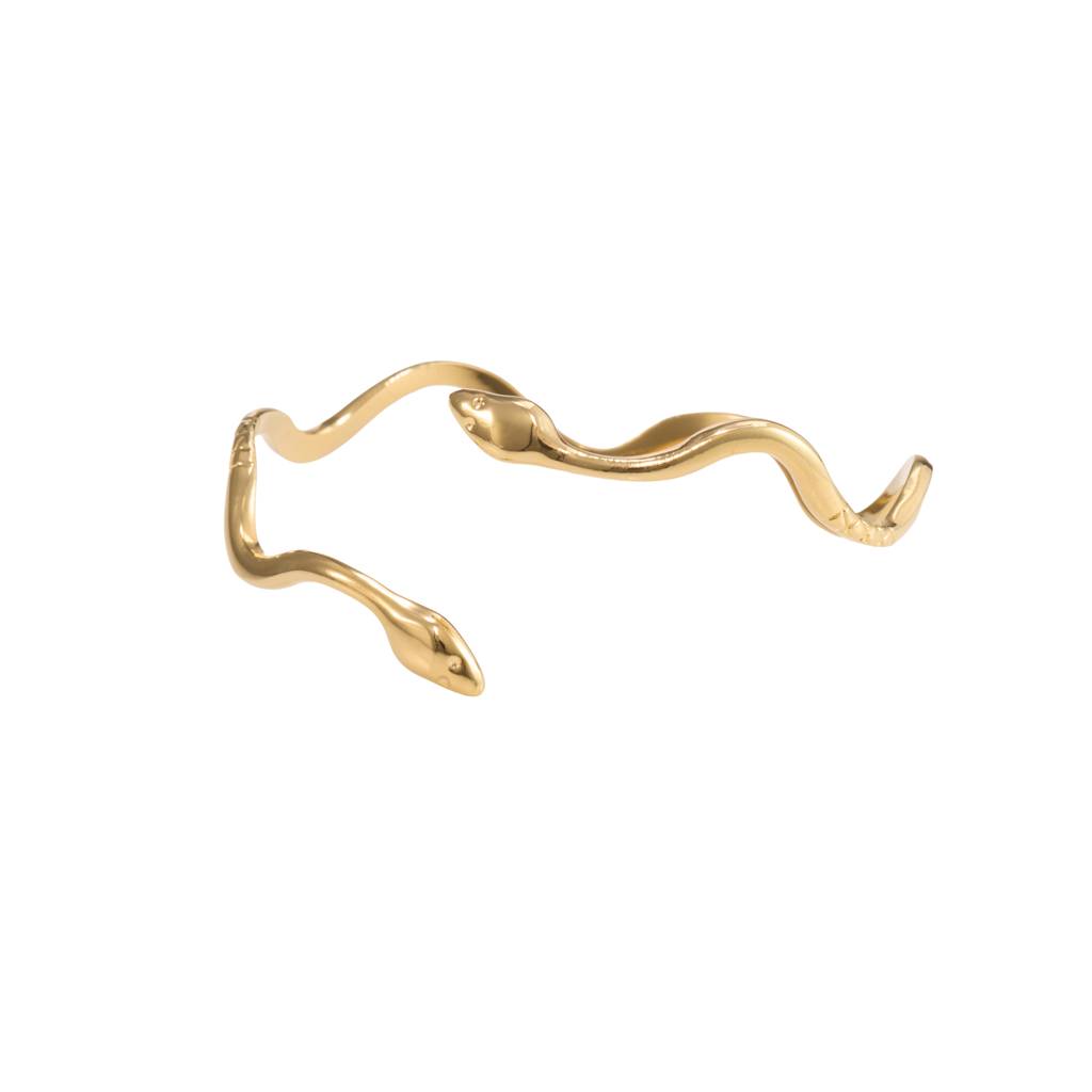 Retro Snake Gold Bangle : BR157