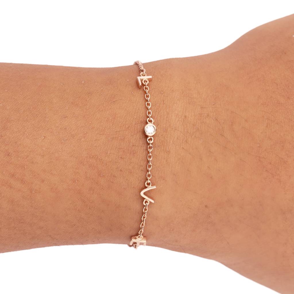 Drawing Love Lab Grown Diamond Bracelet : BR17