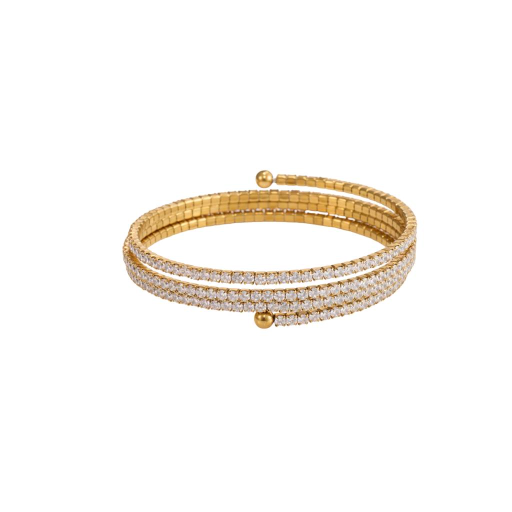 Crystal Wrap Spring Bracelet : BR76