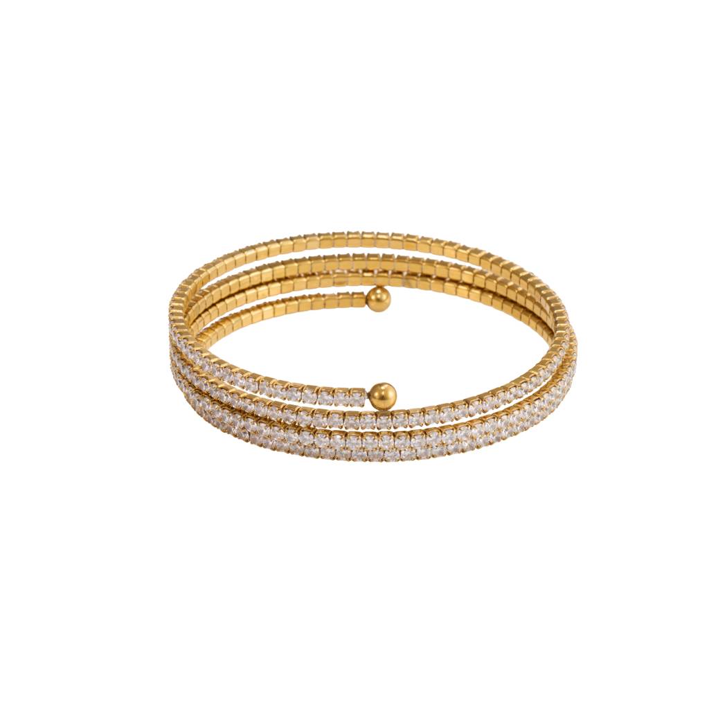 Crystal Wrap Spring Bracelet : BR76