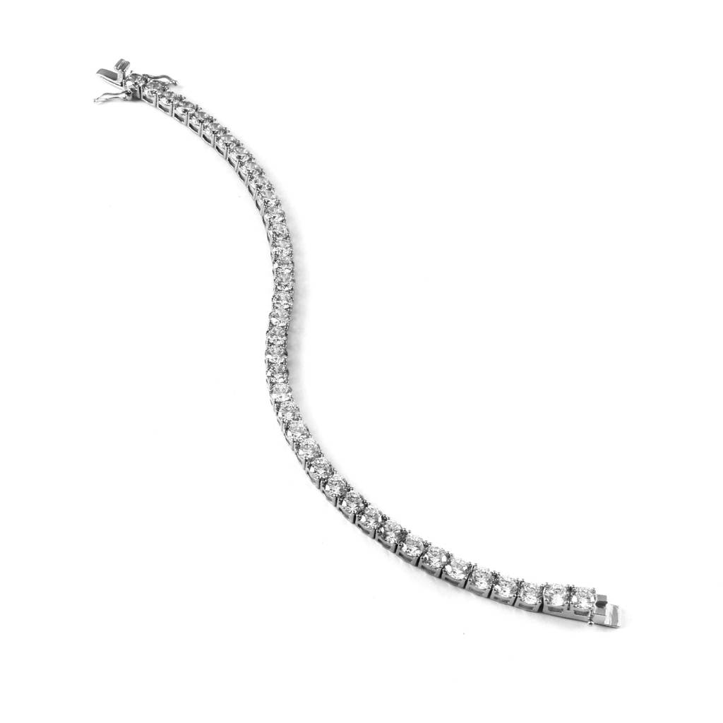 Baaraat Bracelet – 925 Silver Mozambique Stone Set Tennis Bracelet : ZIRAK-Bracelet-020
