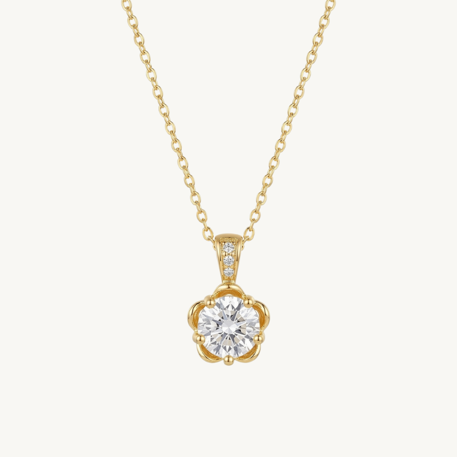Royal Solitaire Necklace For Women | Classic Solitaire Crystal Pendant Jewellery : 7613594859