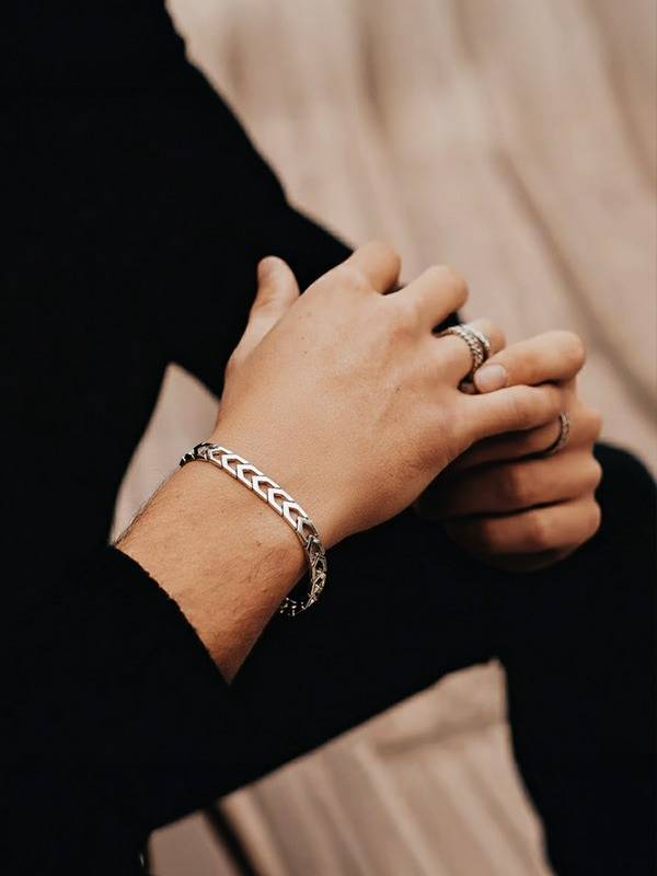 Designer Link Bracelet For Men : BRM245632S8HISL