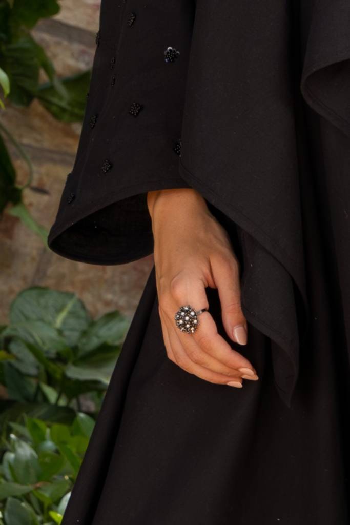 Sunshine Mini Pearl Ring Meteorite Black - Freesize (Us 5 - 7.5 / India 9 - 15.5 / Inner Dia 15.6 - 17.7Mm) : BS40B-10