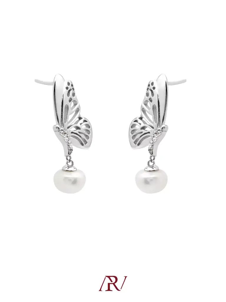 Butterfly Pearl Earrings : ARV-ER-040