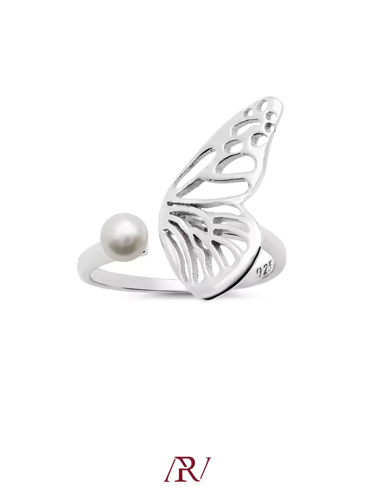 Butterfly Pearl Ring : ARV-RI-040