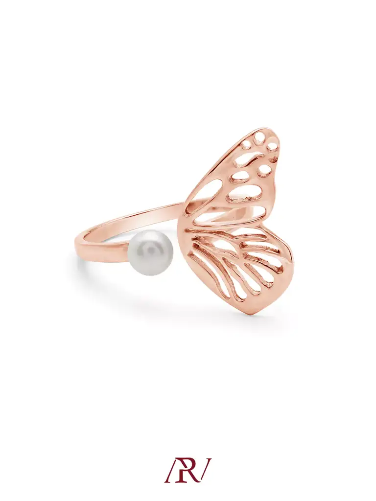 Butterfly Pearl Ring : ARV-RI-040