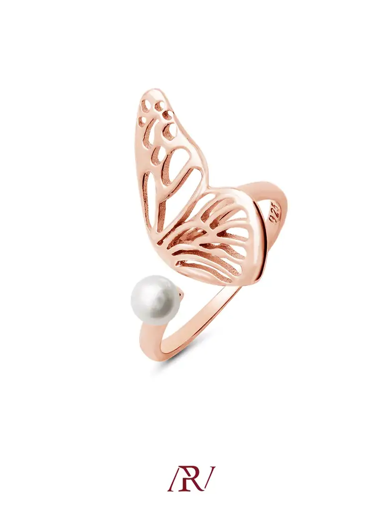 Butterfly Pearl Ring : ARV-RI-040