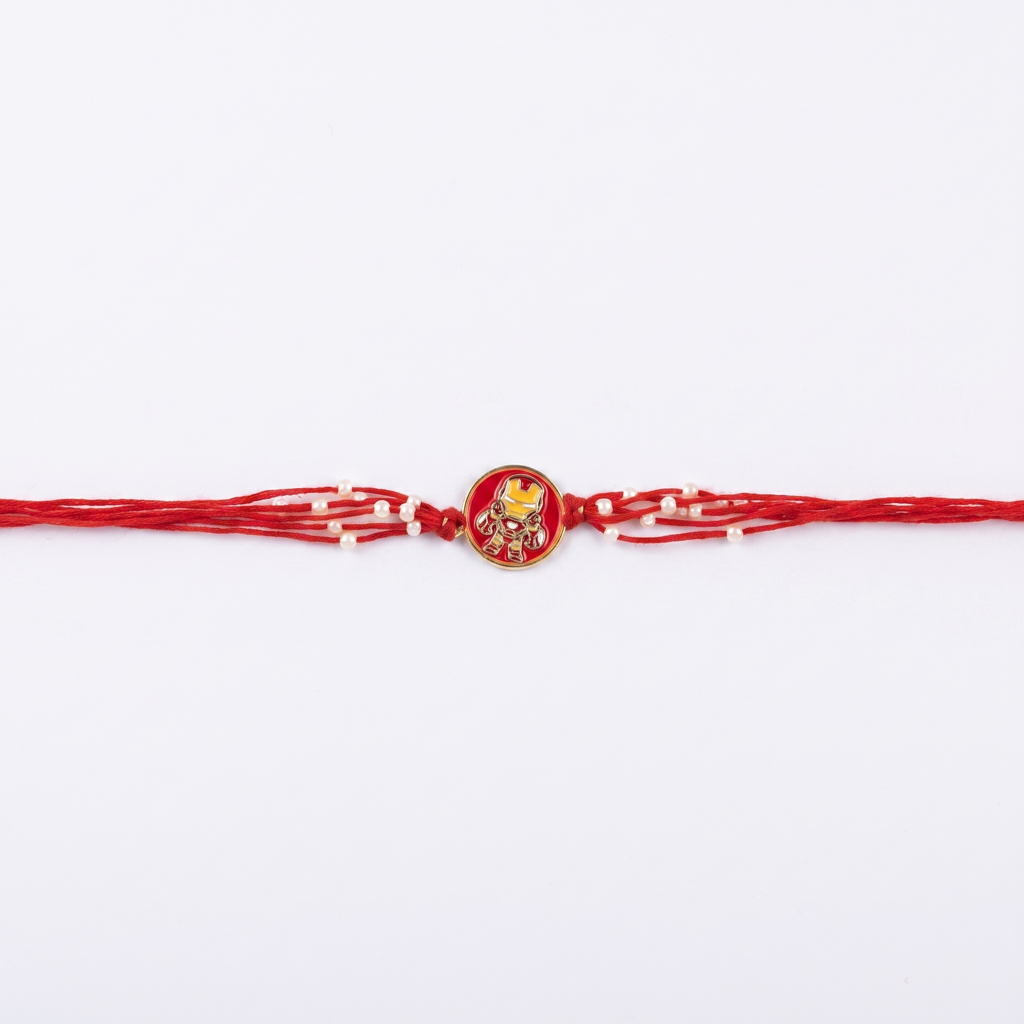 Iron Man Superhero Red Kids Rakhi : BV-AH-RKHI-KIDS-IRONMAN-RED