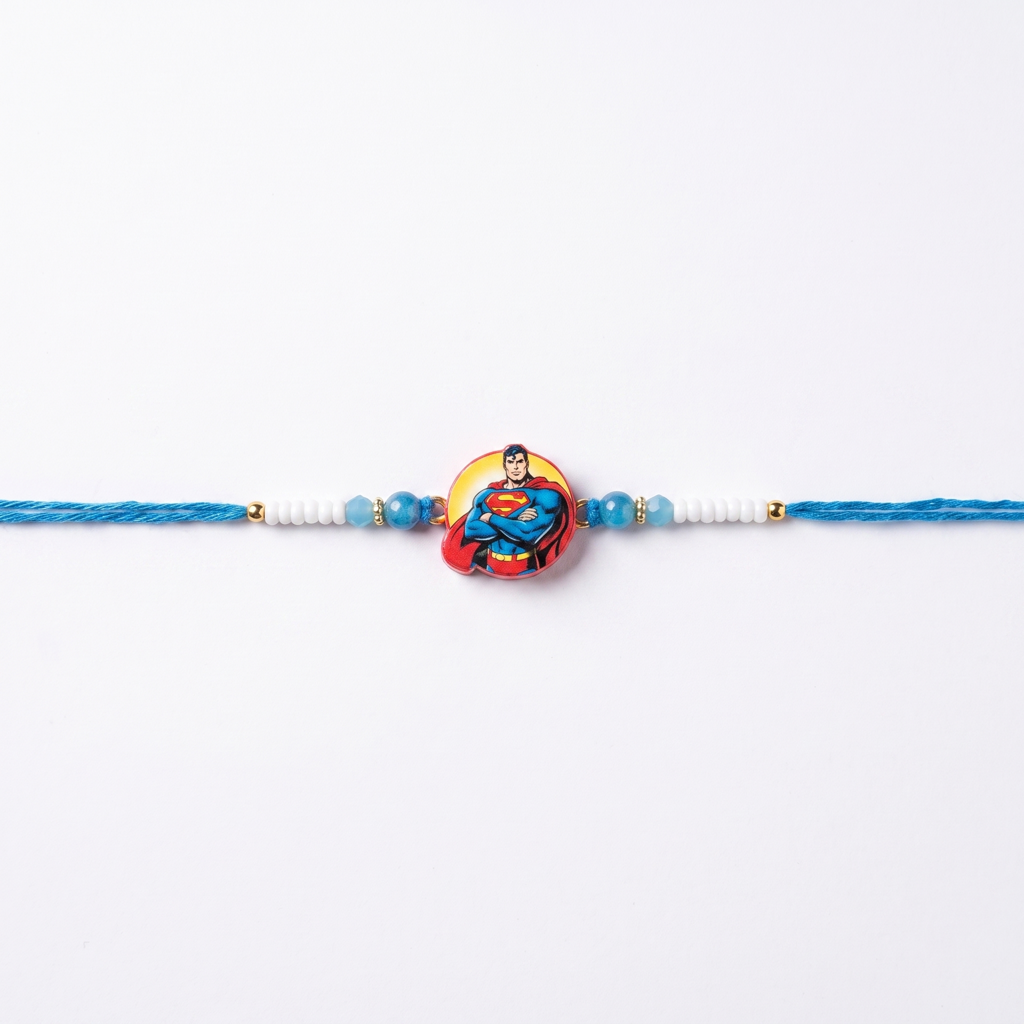 Superman Blue Kids Rakhi : BV-AH-RKHI-KIDS-SUPERMAN-BLUE