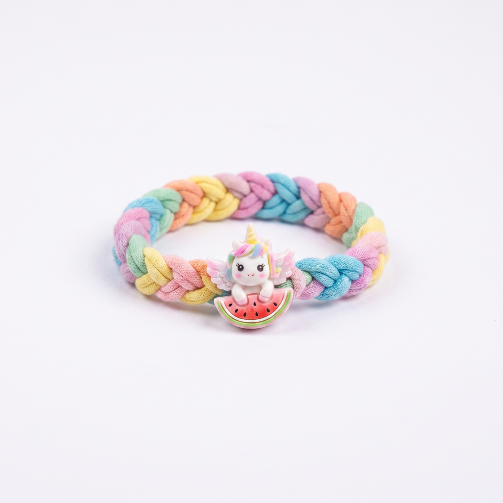 Unicorn Rainbow Braided Kids Rakhi : BV-AH-RKHI-KIDS-UNICORN-RAINBOW