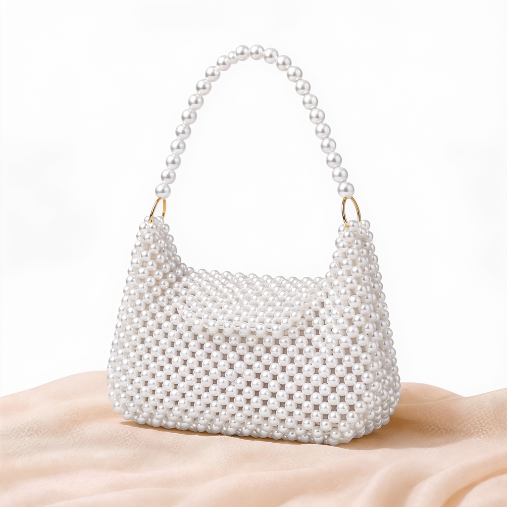 Chunky Pearl Handle Evening Bag : BV-KS-8