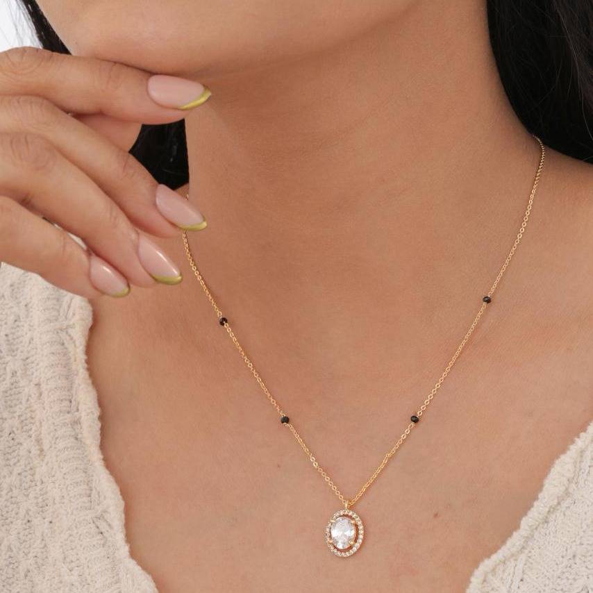 Classic Solitaire Diamond Mangalsutra : BV-SMNTH-ST-10