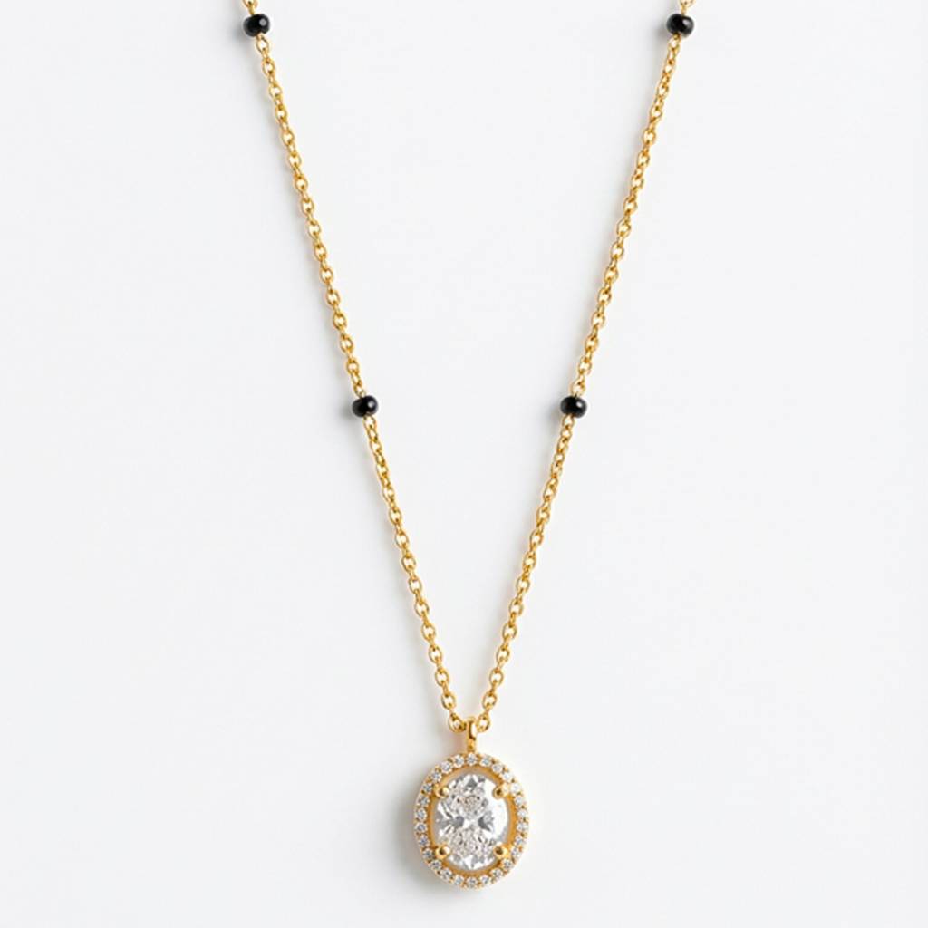 Classic Solitaire Diamond Mangalsutra : BV-SMNTH-ST-10