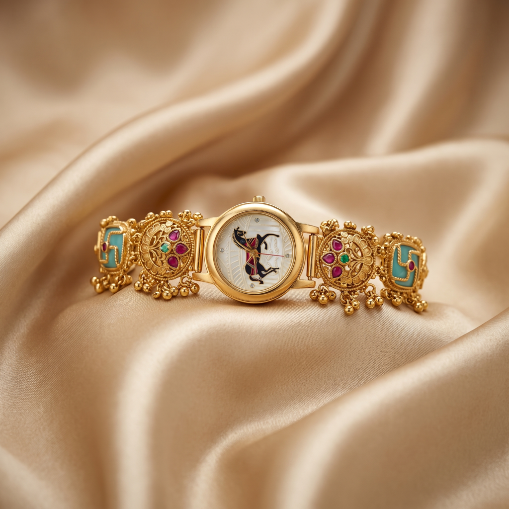 Royal Horse Enamel Mother Of Pearl Watch : BV-SRT-SIA-1