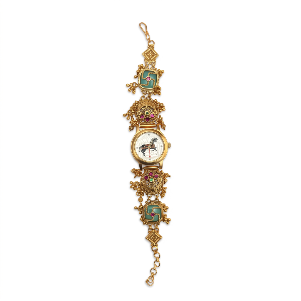 Royal Horse Enamel Mother Of Pearl Watch : BV-SRT-SIA-1