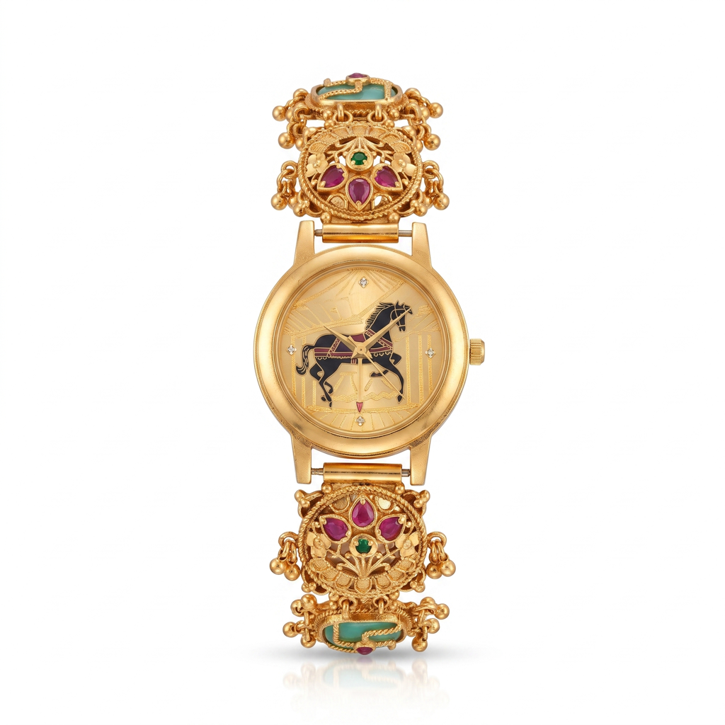 Royal Horse Enamel Champagne Dial Watch : BV-SRT-SIA-2