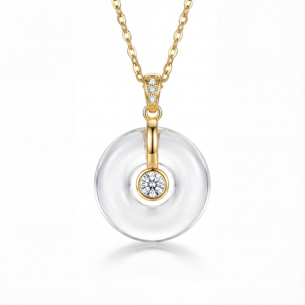 Korean Donut Pendant Necklace : YUFSNL222