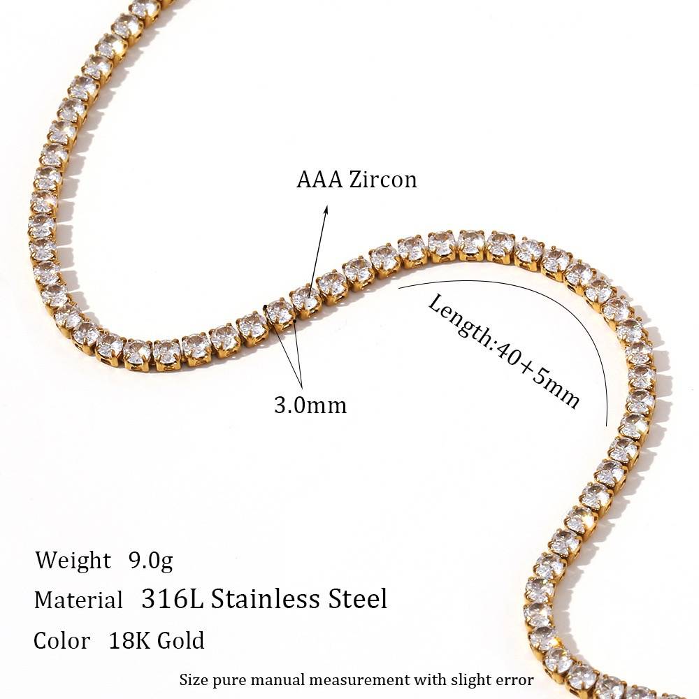 Sophias Tennis Chain 3Mm : CJLX198484404DW