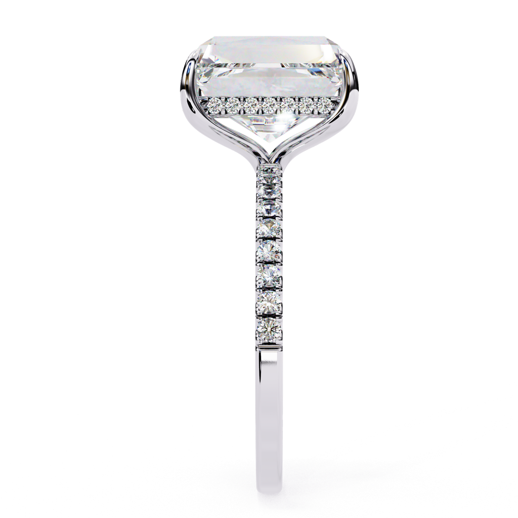2.80Ct Emerald Cut Lab Grown Diamond Engagement Ring : ZY-021