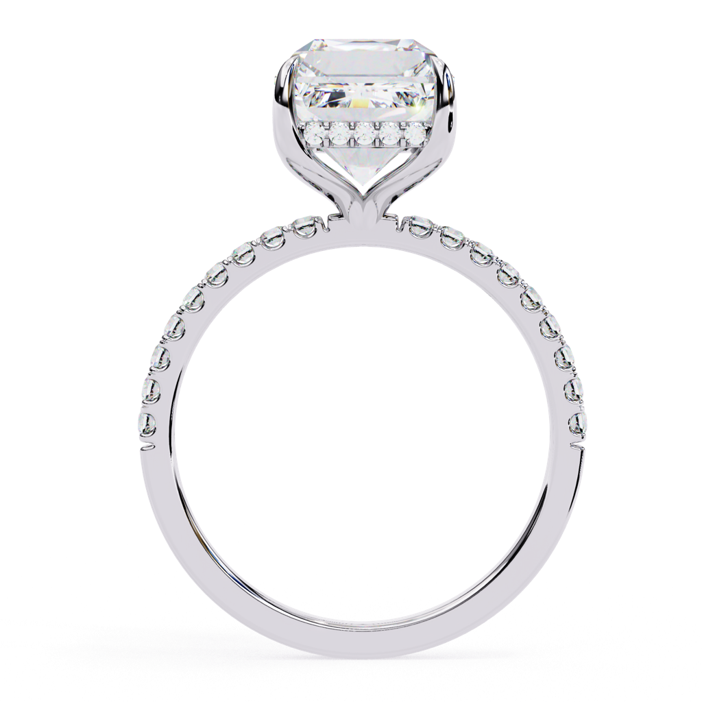2.80Ct Emerald Cut Lab Grown Diamond Engagement Ring : ZY-021