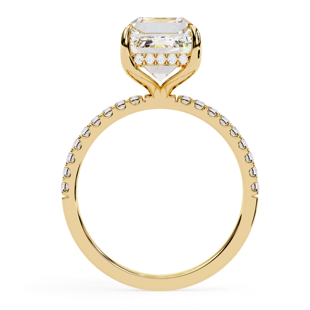 2.80Ct Emerald Cut Lab Grown Diamond Engagement Ring : ZY-021