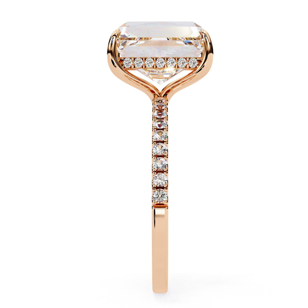 2.80Ct Emerald Cut Lab Grown Diamond Engagement Ring : ZY-021
