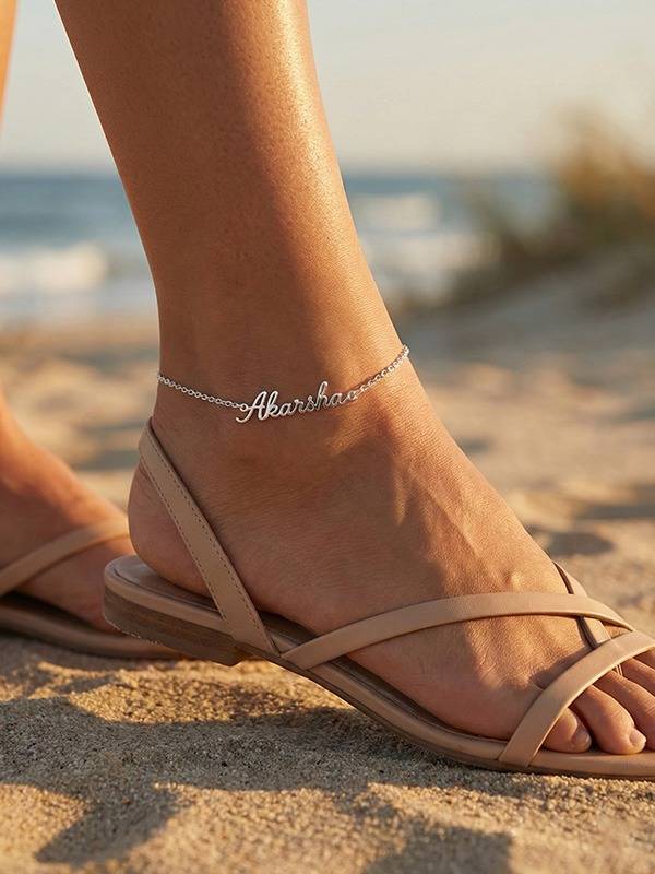 Personalized Signature Name Anklet : CAN03SL