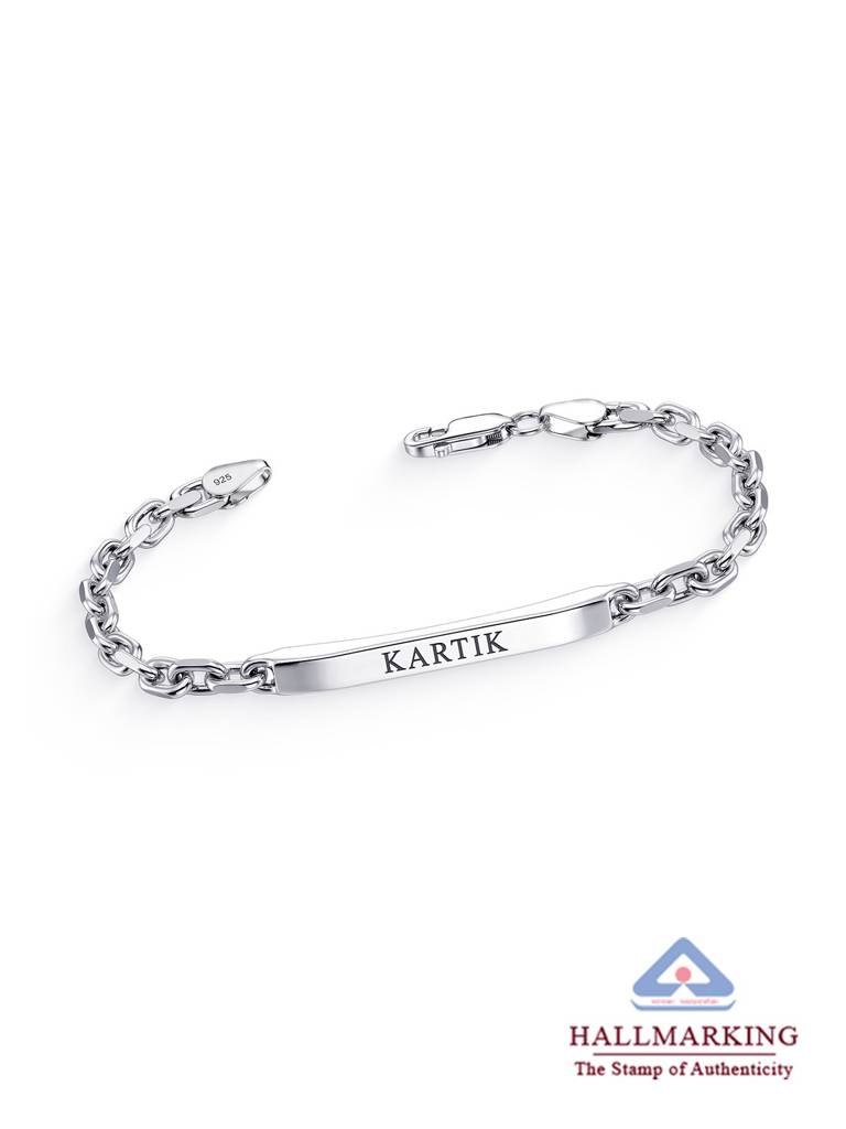 Personalized Cable Chain Id Bracelet For Men : CBR49SL