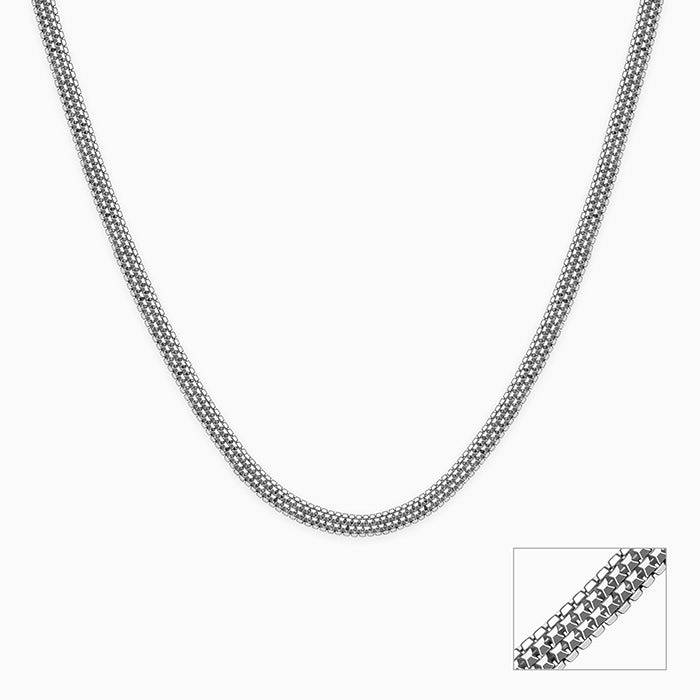 925 Silver Triple Box Chain For Him|Chains For Men & Boys|With Certificate Of Authenticity And 925 Stamp |6 Months Wa : CH0278