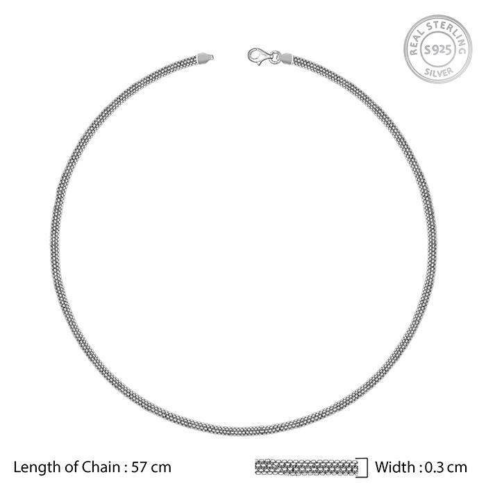 925 Silver Triple Box Chain For Him|Chains For Men & Boys|With Certificate Of Authenticity And 925 Stamp |6 Months Wa : CH0278