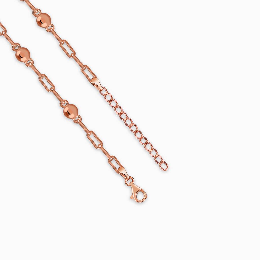 925 Silver Rose Gold Linea Bead Chain|Gifts For Women And Girls | With Certificate Of Authenticity And 925 Stamp | 6  : CH0284