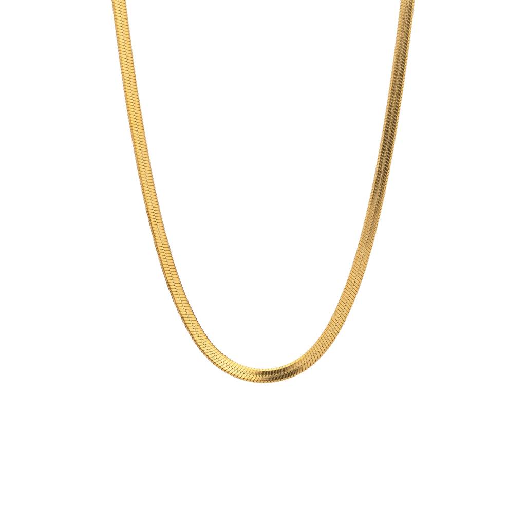 Exquisite Sleek Smooth Chain Necklace - 18K Gold Plated : 100026