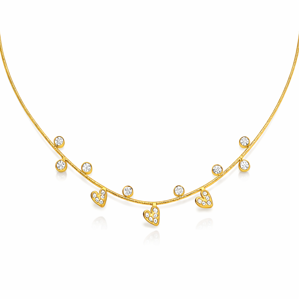 Waterproof Celestial Love Chain Necklace - Skin Safe, Everyday Layering : 100579