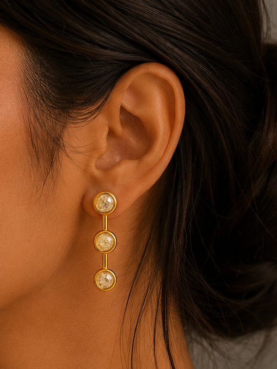 Champagne Cascade Earrings : E346