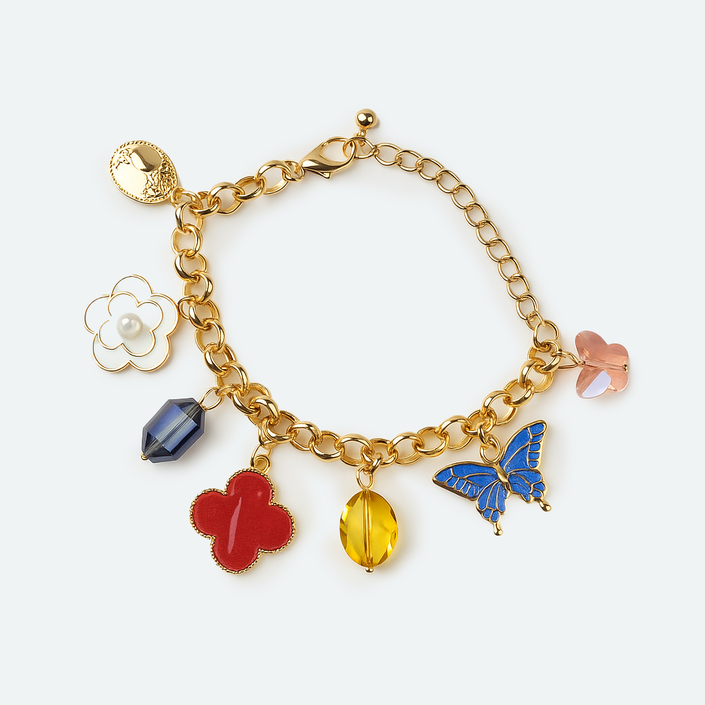 Multicolor Charm Butterfly Bracelet : 0081-DB