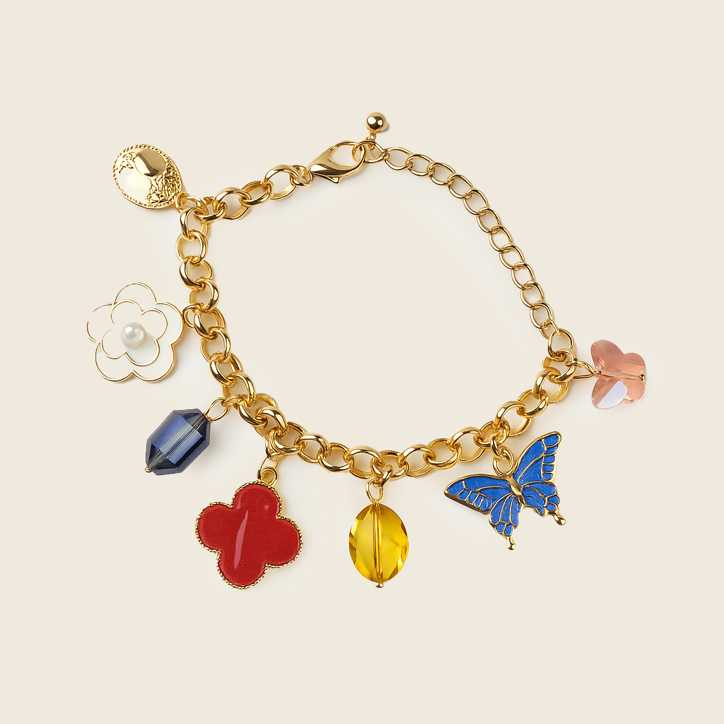 Multicolor Charm Butterfly Bracelet : 0081-DB