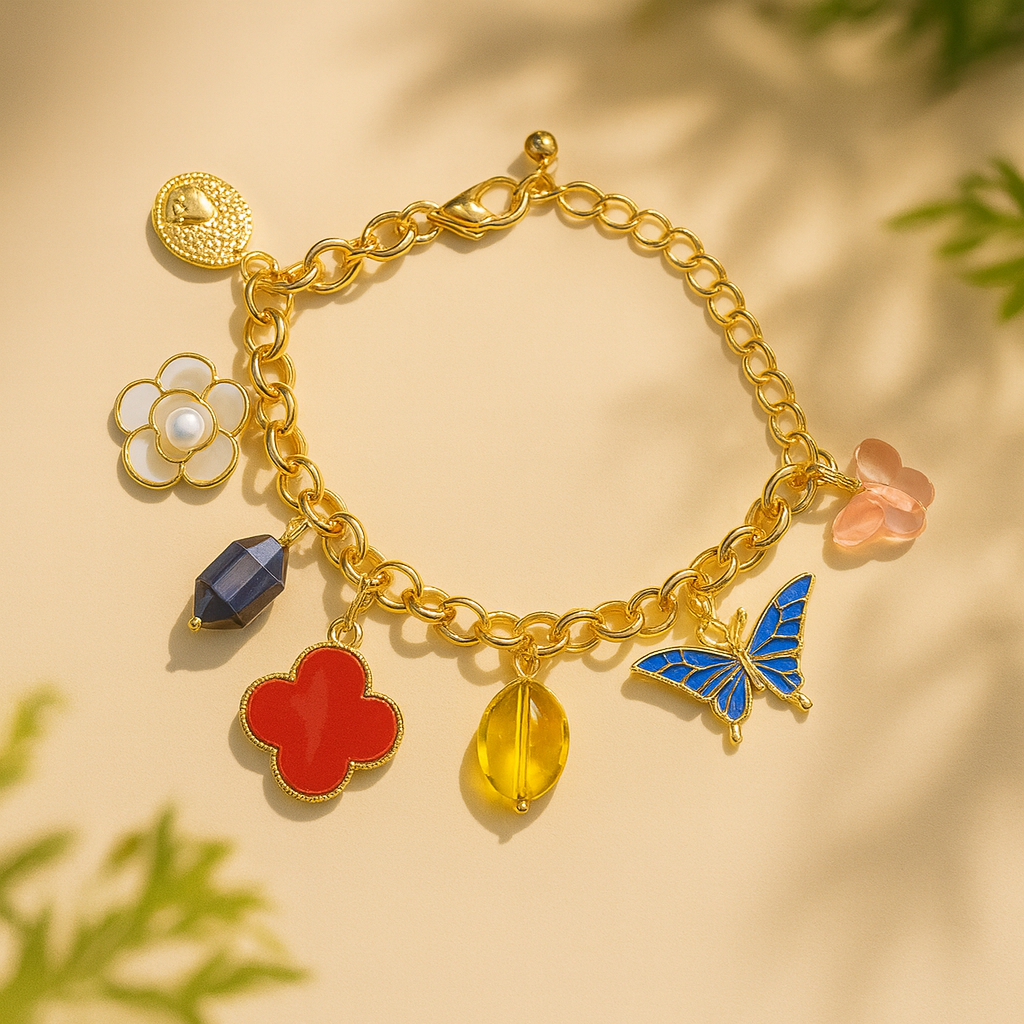 Multicolor Charm Butterfly Bracelet : 0081-DB