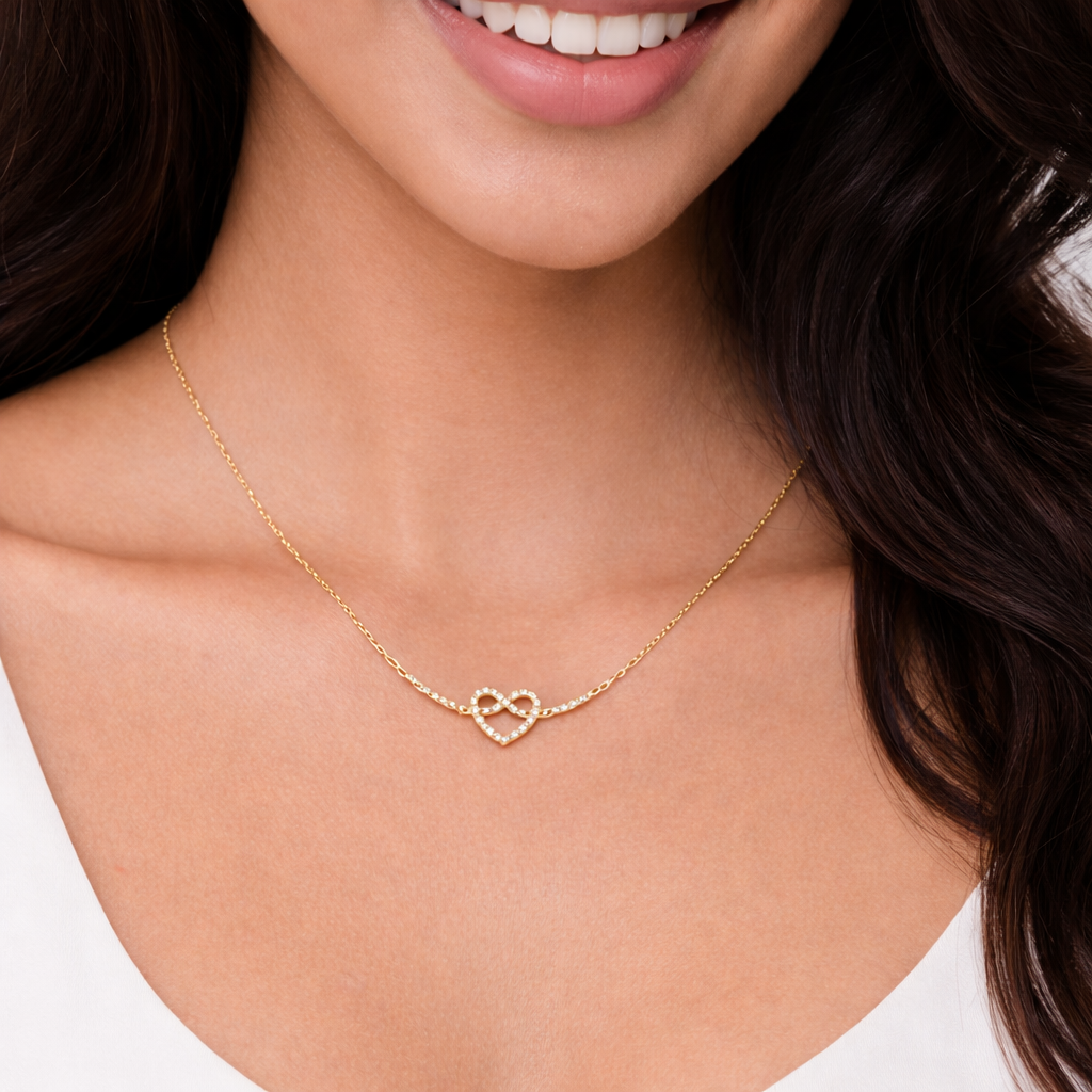 The Eternal Bond Infinity Necklace - Skin Safe, Symbolic Everyday Wear : 100512