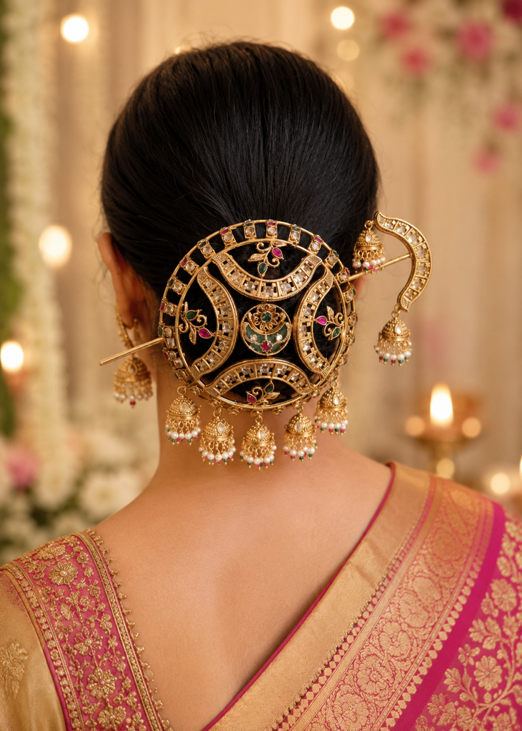 Jhumka Hair Bun : HBA003