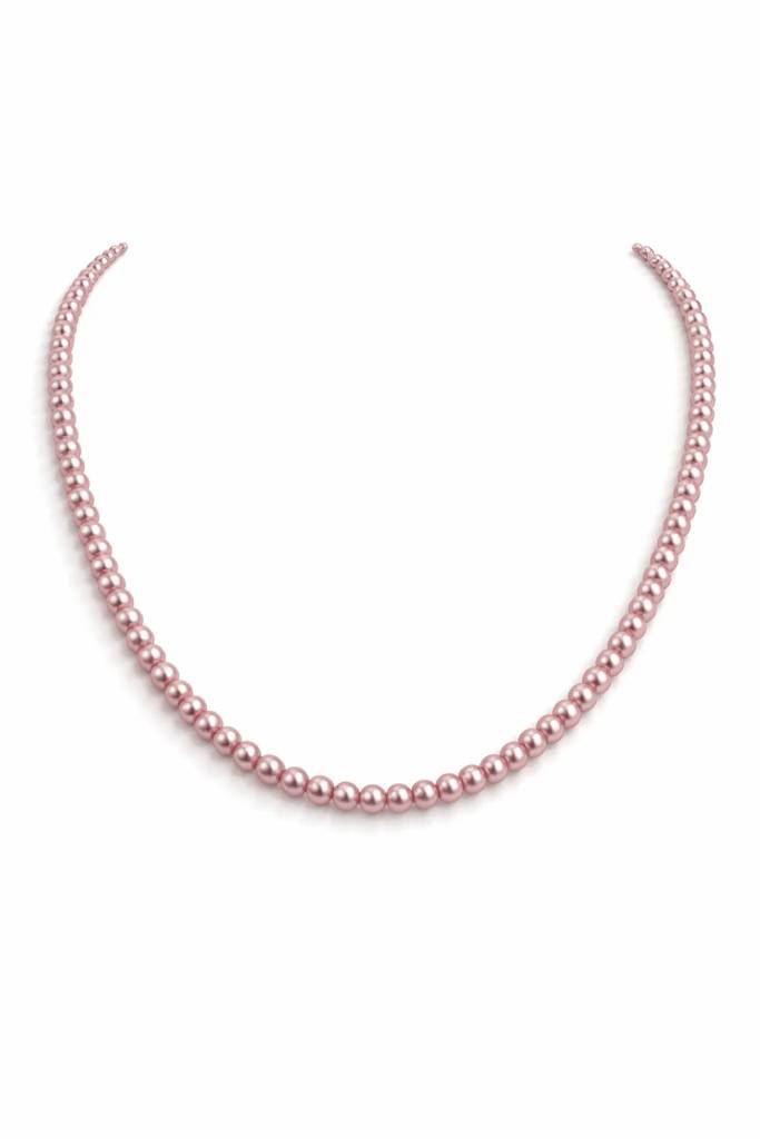 Deep Cherry Blossom Necklace Single Line : NCK-DEEP-CHRY-SGL-PRL