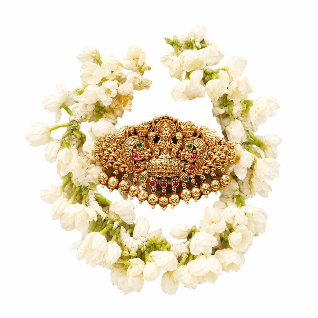 Saroja Laxmi Hair Clip – 1 Gram Gold Plated Bridal Juda Pin : V-166
