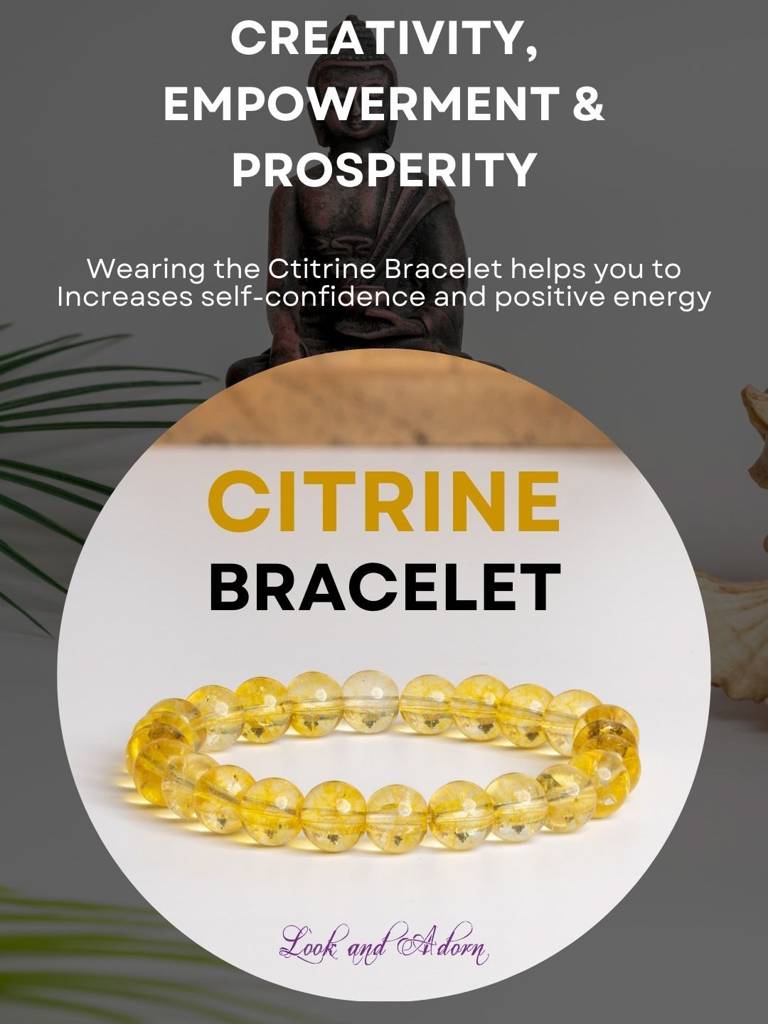 Natural Citrine Bracelet : LAABL62-65-S