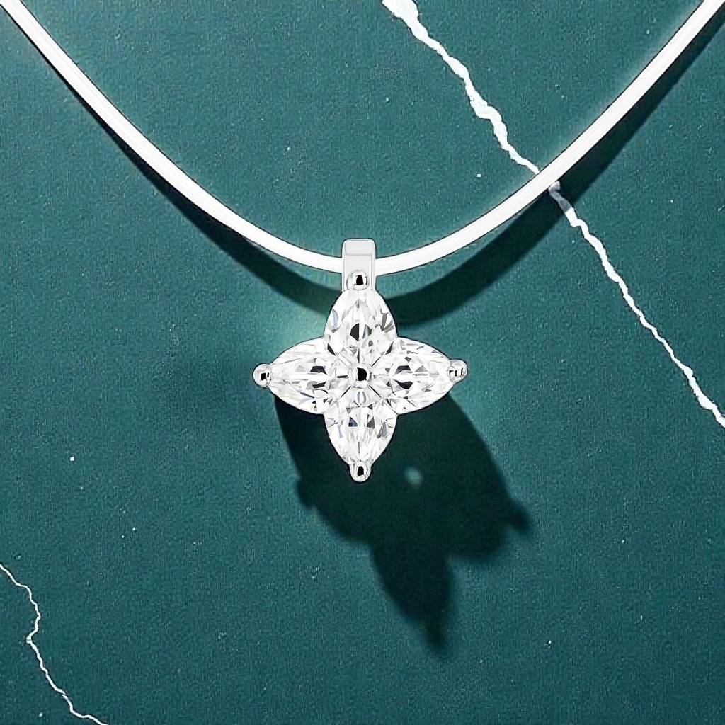 Starlit Lilium – 925 Silver Pendant : N001