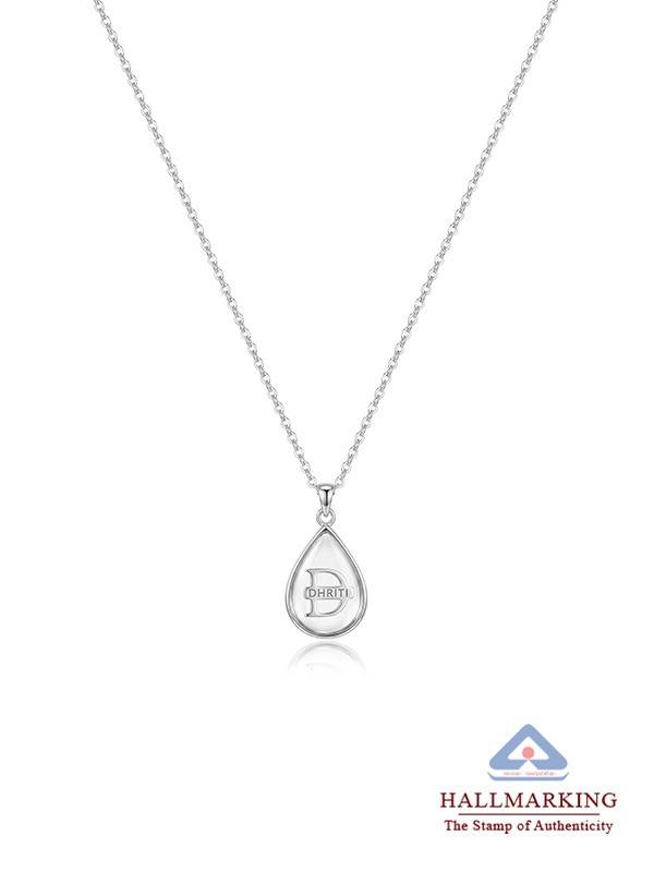 Personalized Resin Initial Oval Necklace : CNK100SL-18
