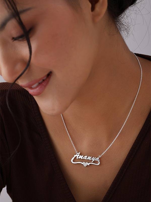 Personalized Name Heart Necklace : CNK30SL
