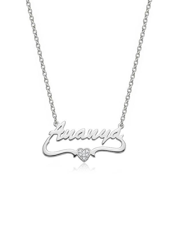Personalized Name Heart Necklace : CNK30SL