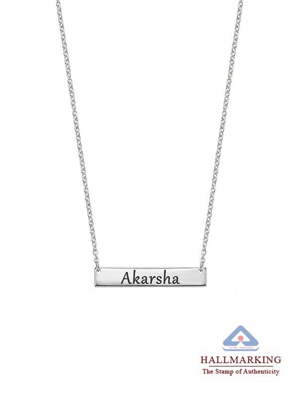 Personalized Initial Bar Necklace : CNK40SL