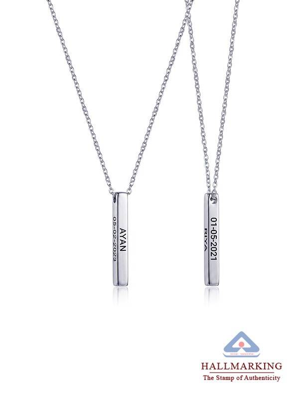 Personalized Promise Bar Necklace : CNK42SL