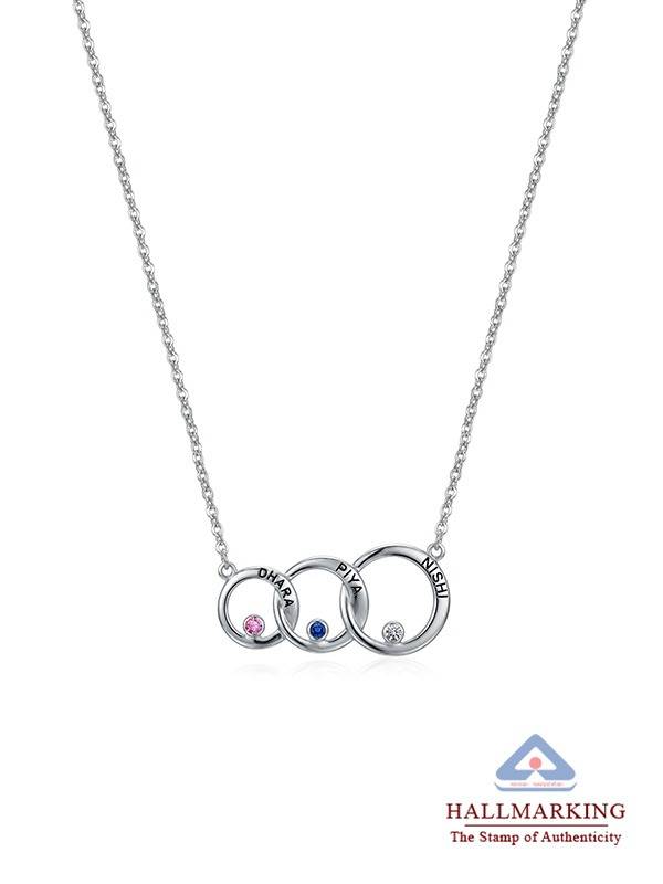 Personalized Family Circle Name Necklace : CNK49RH